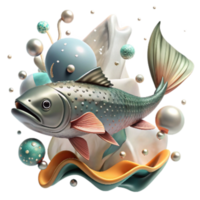 magnificent artistic Native Fish Swimming Underwater Transparent Background high resolution png