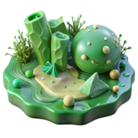 elegant abstract Polluted Water with Algae Bloom Isolated Transparent Background Green Tint genuine png