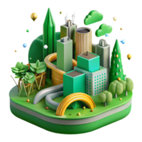 wonderful rustic Green Infrastructure Development Illustrated Cutout authentic png