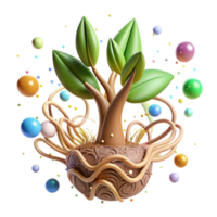 magnificent abstract Plant Root System Diagram Isolated Cutout professional png