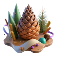 extraordinary creative Pine Cone on Forest Floor Transparent Background high resolution png