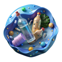 magnificent vintage Ocean Pollution Plastic Bottles Isolated on White high quality png