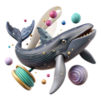 stunning classic Humpback Whale Song Visualization with Noise Interference Transparent Background high resolution png