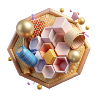 wonderful minimalist Honeycomb Texture Close Up Transparent Background professional png
