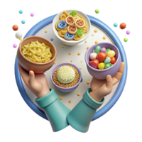 impressive rustic Hands Holding Plates of Food at Potluck Transparent Background authentic png