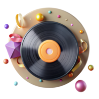 magnificent minimalist Record Vinyl Texture with Transparent Background authentic png