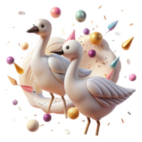 magnificent abstract Migrating Flock Isolated with Soft Lighting png