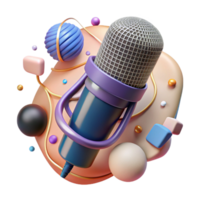 vibrant creative Microphone Pop Filter Mesh Texture with Transparent Background high quality png