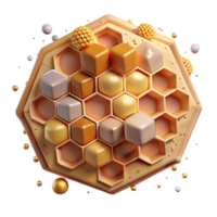 serene vintage Local Honeycomb Close Up Texture Transparent Element original png