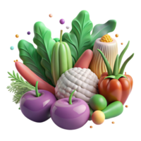 beautiful rustic Local Community Garden Isolated Fresh Vegetables png