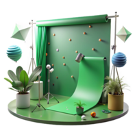 magnificent modern Green Screen Studio Setup Isolated Element authentic png