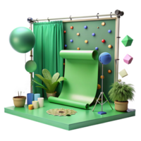 magnificent classic Green Screen Studio Setup Isolated Element high resolution png