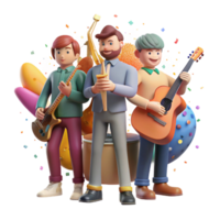 impressive minimalist Group Holding Musical Instruments Community Band Cutout authentic png