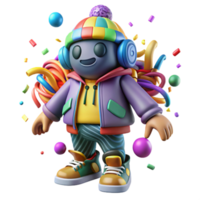 wonderful creative Graffiti Character Design Isolated with High Contrast high resolution png