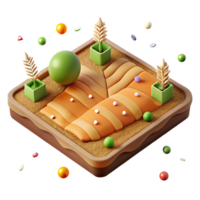 impressive minimalist High Angle View No Till Farm Field for Wildlife Cutout Element professional png