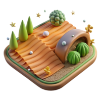 stunning modern High Angle View No Till Farm Field for Wildlife Cutout Element premium png
