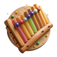 elegant abstract Peruvian Pan Flute Wooden Instrument Isolated Transparent Background png
