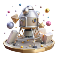 extraordinary rustic Lunar Module Ascent Stage Cutout png