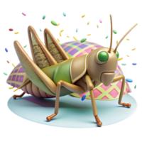 serene creative Native Grasshopper Side View Isolated Background Transparent professional png