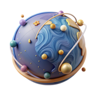 magnificent modern Globe with Latitude Lines Isolated Element professional png