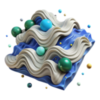 extraordinary abstract Ocean Waves Pattern Aerial View Isolated Element professional png