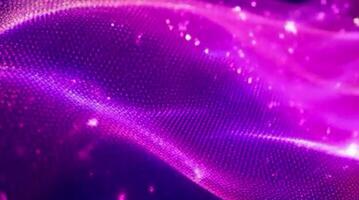 Bright digital particles generating vivid, flowing waves through abstract network connections, creating seamless animation with energetic, futuristic visual dynamics video
