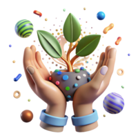 extraordinary classic Preservation Concept Hands Holding Sapling Transparent Background high quality png