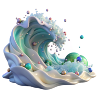 beautiful vintage Ocean Waves Crashing on Shore Dynamic Angle Cutout png