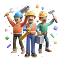 magnificent rustic Group Holding Tools Construction Teamwork Transparent Background professional png