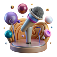 wonderful minimalist Public Speaking with Microphone Cutout Element png