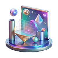 magnificent creative Holographic Projection Futuristic Data Display Transparent high quality png