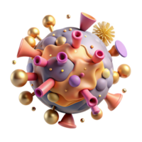 wonderful traditional Monkeypox Virus Illustration 3d Render Isolated professional png