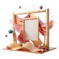 beautiful abstract Perspective View Storyboard Frame Transparent Background high resolution png
