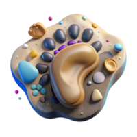 impressive classic Preserved History Fossil Footprint Isolated high resolution png
