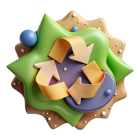 dramatic vintage Reduce Reuse Recycle Symbol Cutout Isolated authentic png