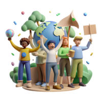 dramatic vintage Group of People Protesting Climate Change Transparent Background original png