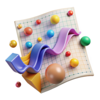 elegant contemporary Graph Editor Curves and Nodes Isolated on Transparent Background professional png