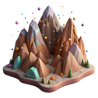 beautiful creative Mountain Range with Dramatic Cliffs and Valleys Cutout with Rugged Terrain high resolution png