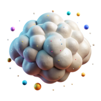 vibrant rustic Puffy Cloud with 3d Effect Cutout professional png