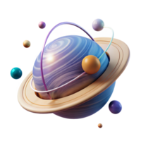 beautiful abstract Planet Orbit Diagram Isolated with Elliptical Path professional png