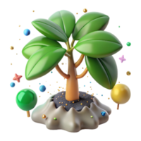 extraordinary artistic Mangrove Sapling Isolated with Green Leaves Close Up genuine png