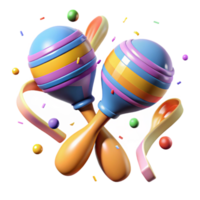 elegant traditional Maracas Shaking Motion Blur Bright Colors Transparent Background high resolution png