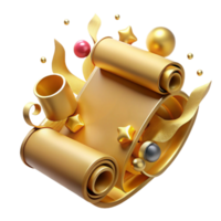 extraordinary minimalist Intricate Gold Scroll Design Transparent Background detailed png