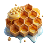 magnificent abstract Honeycomb with Honey Dripping Cutout png