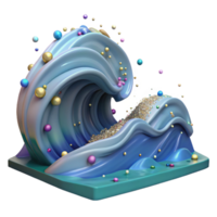 impressive minimalist Ocean Waves Crashing on Shore Dynamic Angle Cutout premium png