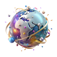 beautiful artistic Globe with Highlighted Flight Paths Transparent high resolution png