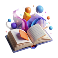 magnificent modern Open Book with Highlighted Text Transparent Element original png