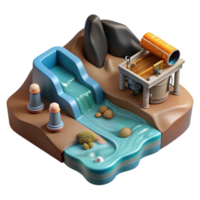elegant creative Polluted Creek Mining Waste Transparent Background Contaminated Water genuine png