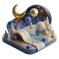 extraordinary classic Moonlight on River Surface Transparent Background Serene Scene png