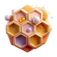 dramatic creative Local Honeycomb Close Up Texture Transparent Element genuine png
